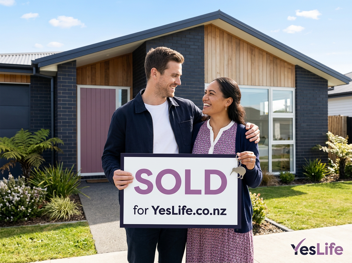 A couple buying their first home